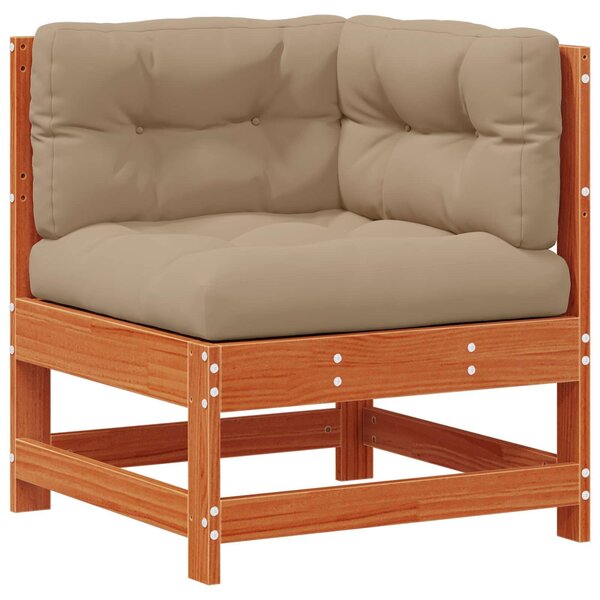 VidaXL Kerti lounge szett 7 pcs Viaszbarna Tömör Fenyőfa