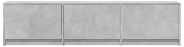 VidaXL TV szekrény leddel fiókkal Beton 165 x 34 x 40 cm Faanyag
