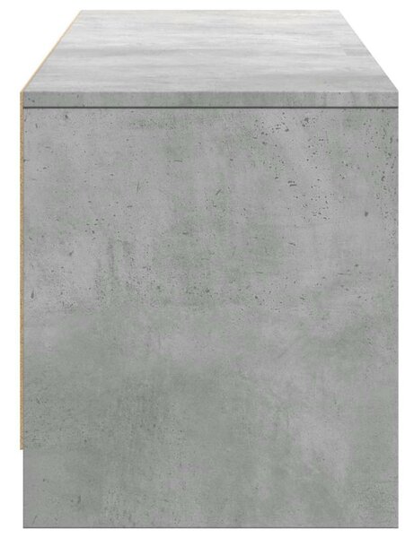 VidaXL TV szekrény leddel fiókkal Beton 165 x 34 x 40 cm Faanyag