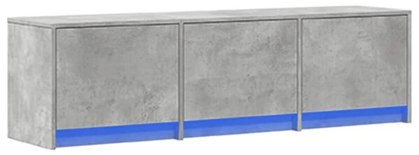 VidaXL TV szekrény leddel fiókkal Beton 140 x 34 x 40 cm Faanyag