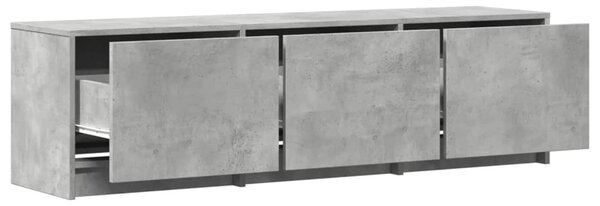 VidaXL TV szekrény leddel fiókkal Beton 140 x 34 x 40 cm Faanyag