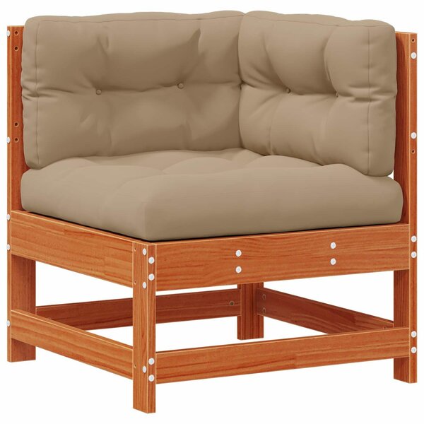 VidaXL Kerti lounge szett 8 pcs Viaszbarna Tömör Fenyőfa