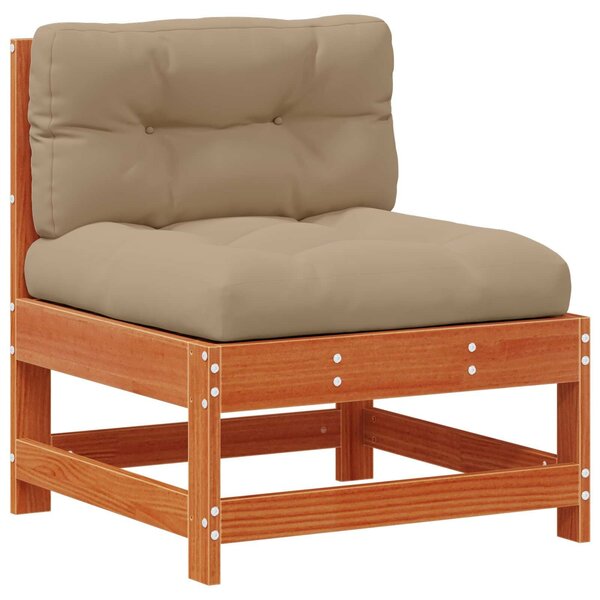 VidaXL Kerti lounge szett 8 pcs Viaszbarna Tömör Fenyőfa