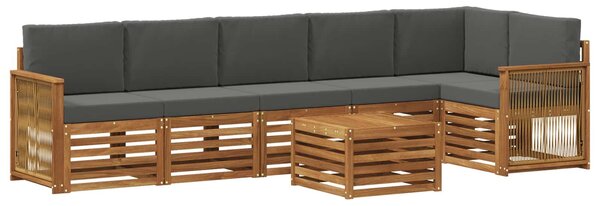 VidaXL Szegmentált kanapé szett párnával 6 pcs Természetes és antracit