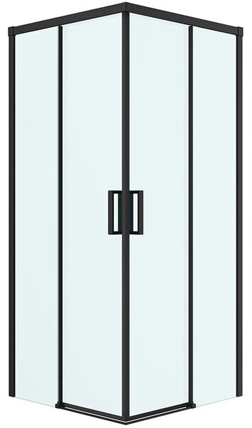 Oltens Breda zuhanykabin 80x80 cm négyzet fekete matt/átlátszó üveg 20005300