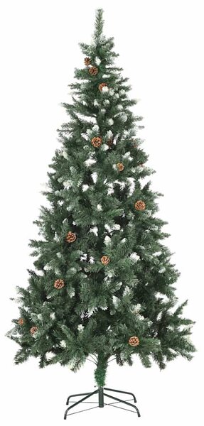 Megvilágított műkarácsonyfa tobozzal 210 cm
