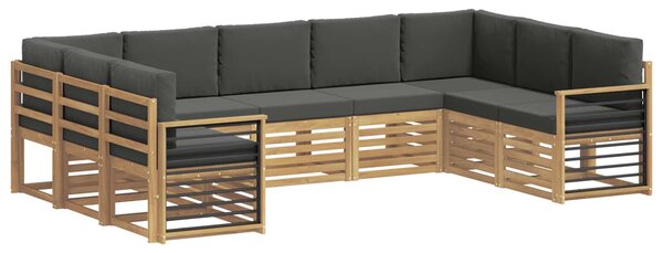 VidaXL Szegmentált kanapé szett 9 pcs Fehér és Antracitszürke