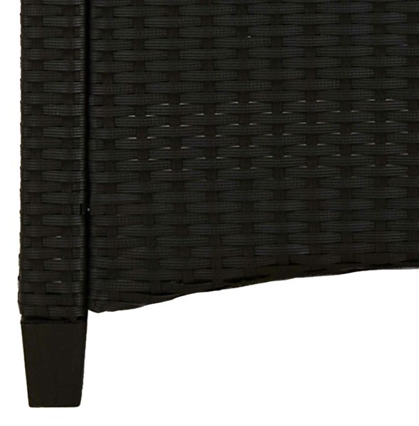 VidaXL Kerti pad Fekete és Krém 105 x 60 x 112 cm Acél és poliészter