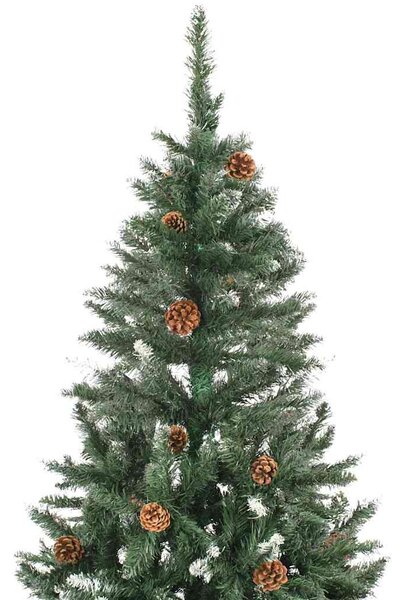 Megvilágított műkarácsonyfa tobozzal 210 cm
