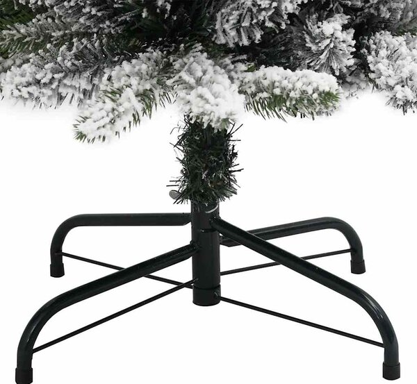 Műkarácsonyfa 150 LED-del és pelyhes hóval 120 cm