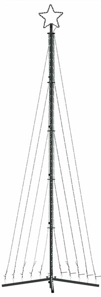 Színes LED karácsonyfa 447 LED 247 cm