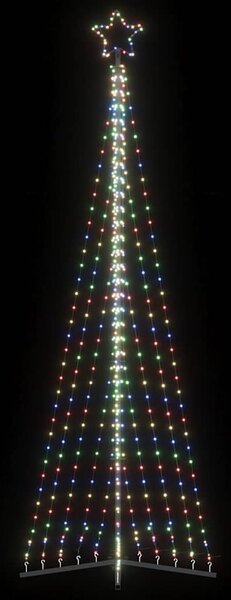 Színes LED karácsonyfa 447 LED 247 cm