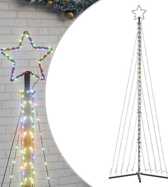 Színes LED karácsonyfa 447 LED 247 cm