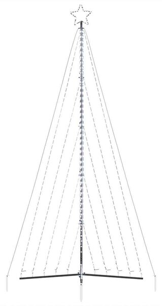 Hideg fehér LED karácsonyfa 339 LED 182 cm