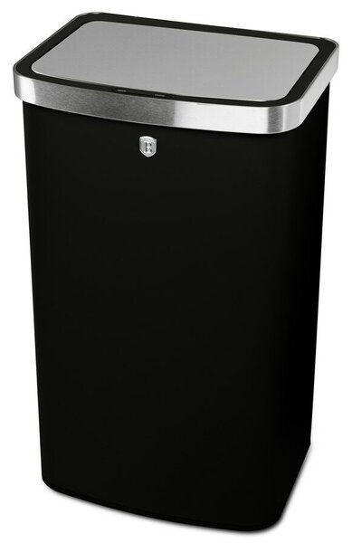 Berlinger Haus Szenzor érzékelős szemetes 60 literes fém matt fekete Matte Black Collection BH/9795