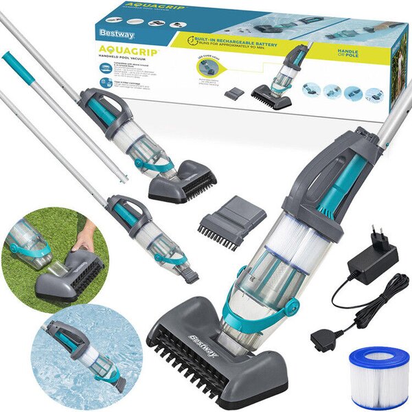 Bestway AquaGrip akkus kézi medenceporszívó + 2 fej 58946