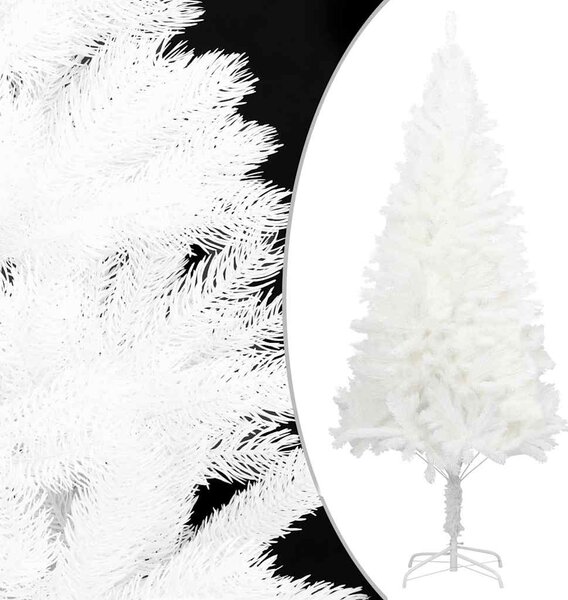 Fehér megvilágított műkarácsonyfa gömb szettel 120 cm