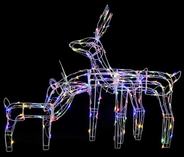 3 részes karácsonyi rénszarvas díszvilágítás 229 LED-del