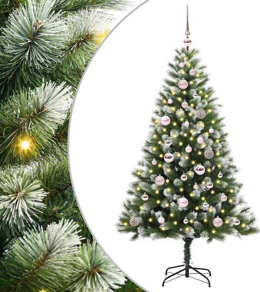 Műanyag Hajtogatós Karácsonyfa Havas Designnal 150 LED