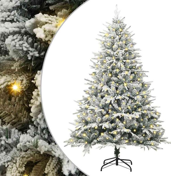 Műfenyő Elővilágított Karácsonyfa Zöld 180 cm PVC és PE