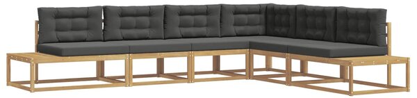 VidaXL Kültéri kanapé szett Fehér 357 x 198,5 x 73 cm Poliészter