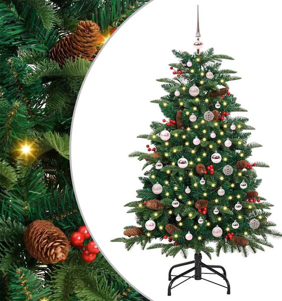 Mű karácsonyfa 150 LED-del Zöld 150 cm PVC és Fém és Műanyag