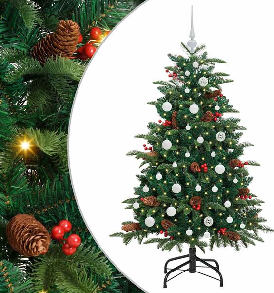 Mű karácsonyfa 150 LED-del Zöld 150 cm PVC és Fém és Műanyag