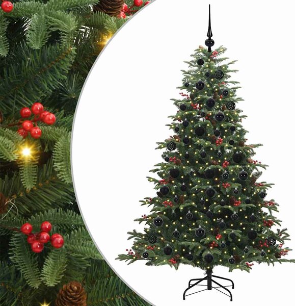 Mű karácsonyfa 300 LED-del Zöld 180 cm PVC és Fém és Műanyag