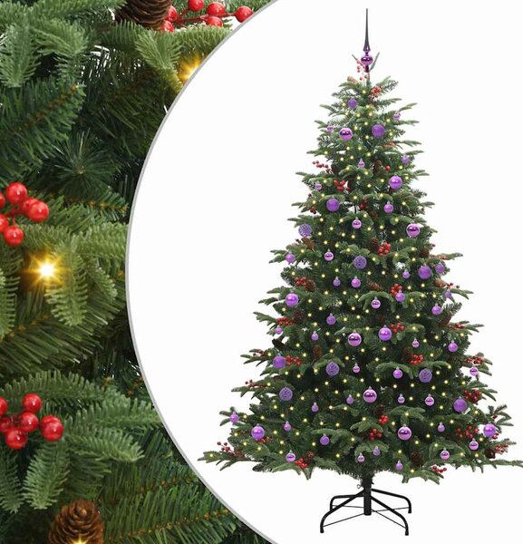 Mű karácsonyfa 300 LED-del Zöld 210 cm PVC és Fém és Műanyag