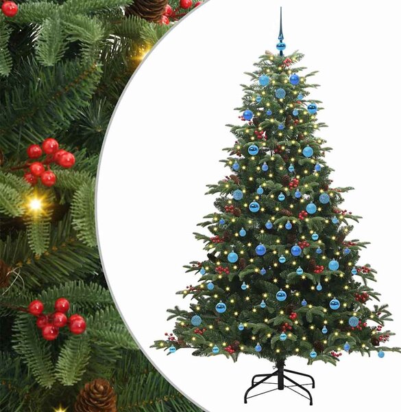 Mű karácsonyfa 300 LED-del Zöld 210 cm PVC és Fém és Műanyag