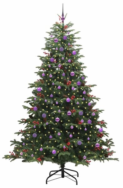 Mű karácsonyfa 300 LED-del Zöld 240 cm PVC és Fém és Műanyag