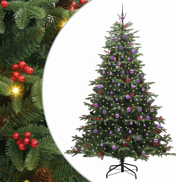 Mű karácsonyfa 300 LED-del Zöld 240 cm PVC és Fém és Műanyag