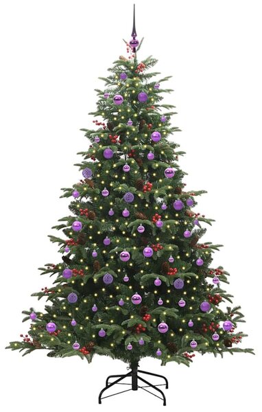 Mű karácsonyfa 300 LED-del Zöld 210 cm PVC és Fém és Műanyag