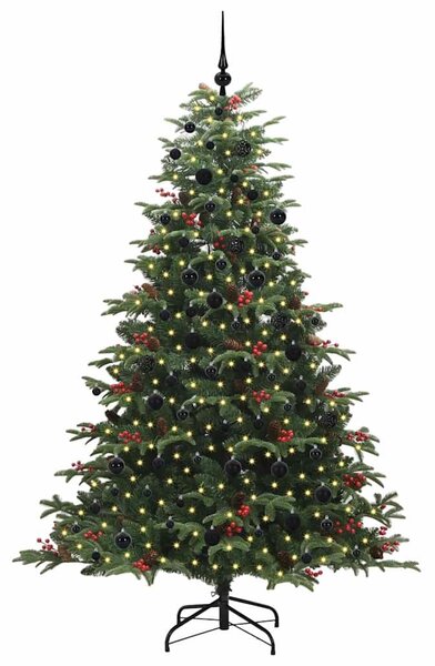 Mű karácsonyfa 300 LED-del Zöld 210 cm PVC és Fém és Műanyag