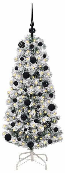 Műanyag Hajtogatós Karácsonyfa 150 LED Zöld és Fehér 120 cm