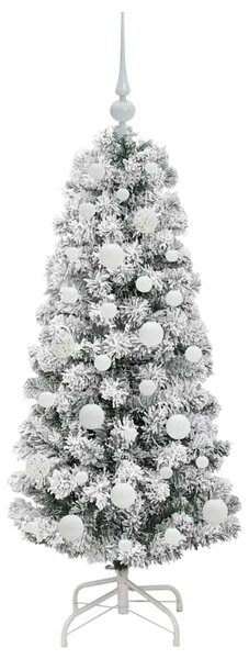 Műanyag Hajtogatós Karácsonyfa 150 LED Zöld és Fehér 120 cm