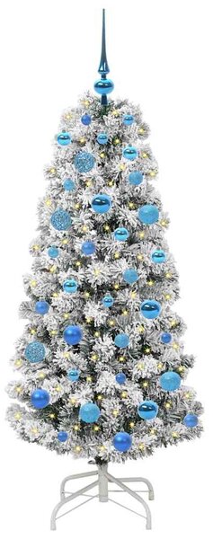 Műanyag Hajtogatós Karácsonyfa 150 LED Zöld és Fehér 150 cm