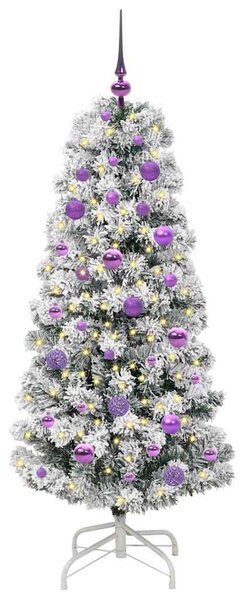 Műanyag Hajtogatós Karácsonyfa 150 LED Zöld és Fehér 150 cm