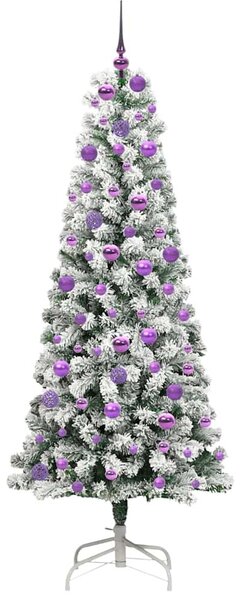 Műanyag Hajtogatós Karácsonyfa 300 LED Zöld és Fehér 180 cm