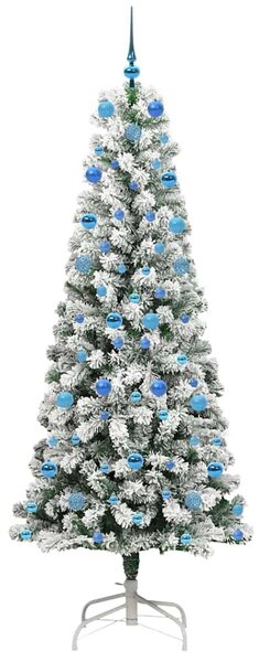 Műanyag Hajtogatós Karácsonyfa 300 LED Zöld és Fehér 210 cm