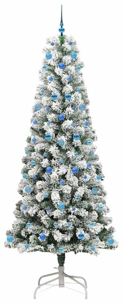 Műanyag Hajtogatós Karácsonyfa 300 LED Zöld és Fehér 240 cm