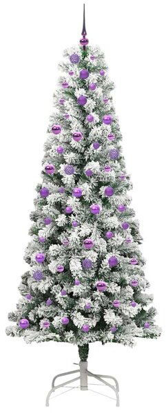 Műanyag Hajtogatós Karácsonyfa 300 LED Zöld és Fehér 240 cm