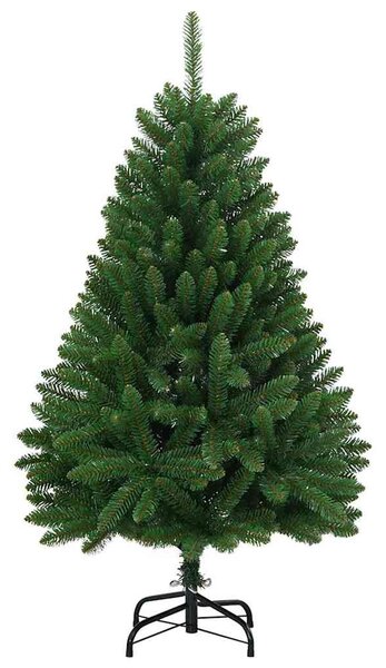 Műkarácsonyfa csúcsdísszel és gömbbel 120 cm 150 LED