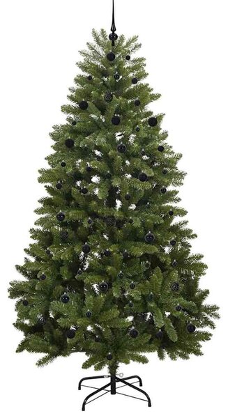 Mű karácsonyfa 240 cm 300 LED Meleg fehér PVC és Acél Zöld