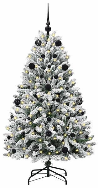 Mű karácsonyfa 150 cm 150 LED Meleg fehér PVC és Acél