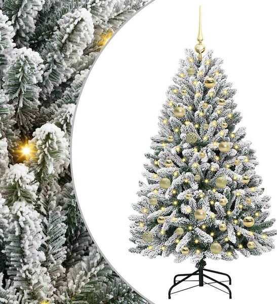 Mű karácsonyfa 120 cm 150 LED Meleg fehér PVC és Acél
