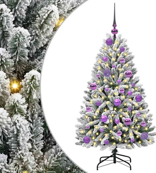 Mű karácsonyfa 120 cm 150 LED Meleg fehér PVC és Acél