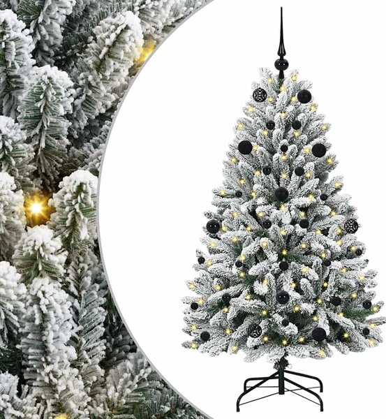 Mű karácsonyfa 150 cm 150 LED Meleg fehér PVC és Acél