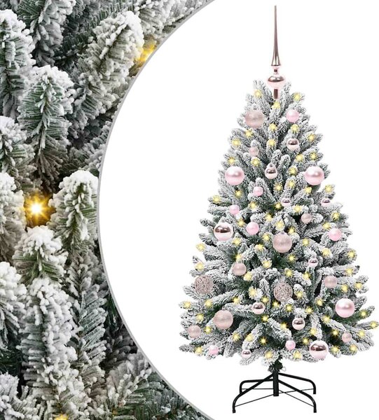 Mű karácsonyfa 120 cm 150 LED Meleg fehér PVC és Acél