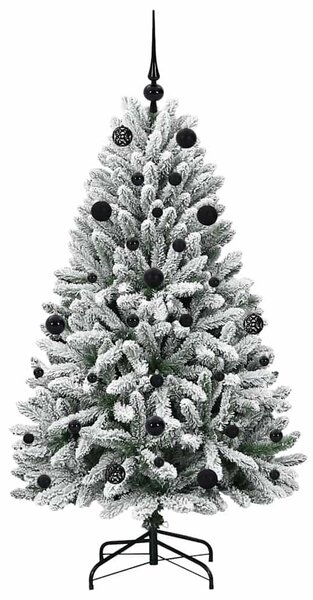 Mű karácsonyfa 150 cm 150 LED Meleg fehér PVC és Acél